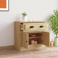 Berkfield Home Sideboard Sonoma Oak 70x35.5x67.5 cm Engineered Wood in Light Tan