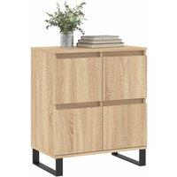 Berkfield Home Sideboard Sonoma Oak 60x35x70 cm Engineered Wood in Light Oak | Size: 60 x 35 x 70 cm