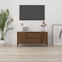 Berkfield Home TV Cabinet Brown Oak 102x44.5x50 cm Engineered Wood