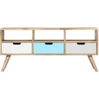 Berkfield Home TV Cabinet 110x35x48 cm Solid Mango Wood | Size: 110 x 35 x 48 cm