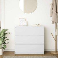 Berkfield Home Sideboard White 80x35x76 cm Engineered Wood | Size: 80 x 35 x 76 cm