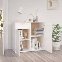 Berkfield Home Sideboard White 80x36x75 cm Engineered Wood | Size: 80 x 36 x 75 cm