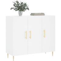 Berkfield Home Sideboard White 90x34x80 cm Engineered Wood | Size: 90 x 34 x 80 cm