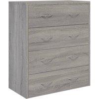 Berkfield Home Sideboard with 4 Drawers 60x30.5x71 cm Grey Sonoma