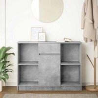 Berkfield Home Sideboard with Drawer Concrete Grey 101x35x76 cm Engineered Wood | Size: 101 x 35 x 76 cm