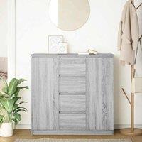 Berkfield Home Sideboard with Drawers Grey Sonoma 100.5x35x98.5 cm Engineered Wood