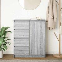 Berkfield Home Sideboard with Drawers Grey Sonoma 71x35x84 cm Engineered Wood | Size: 71 x 35 x 84 cm