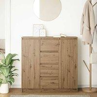Berkfield Home Sideboard with Drawers Artisan Oak 100.5x35x98.5 cm Engineered Wood in Brown
