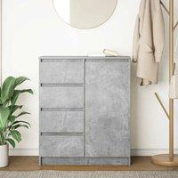 Berkfield Home Sideboard with Drawers Concrete Grey 71x35x84 cm Engineered Wood | Size: 71 x 35 x 84 cm
