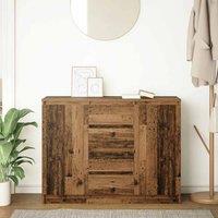 Berkfield Home Sideboard with Drawers Old Wood 100.5x35x76 cm Engineered Wood in Brown