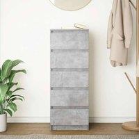 Berkfield Home Sideboard with Drawers Concrete Grey 37.5x35x99 cm Engineered Wood