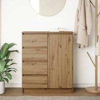 Berkfield Home Sideboard with Drawers Artisan Oak 71x35x84 cm Engineered Wood in Brown | Size: 71 x 35 x 84 cm