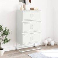Berkfield Home Sideboard White 68.5x38.5x123.5 cm Steel