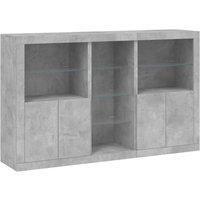 Berkfield Home Sideboard with LED Lights Concrete Grey 162x37x100 cm | Size: 162 x 37 x 100 cm
