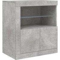 Berkfield Home Sideboard with LED Lights Concrete Grey 60.5x37x67 cm