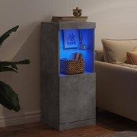 Berkfield Home Sideboard with LED Lights Concrete Grey 41x37x100 cm | Size: 41 x 37 x 100 cm