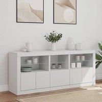 Berkfield Home Sideboard with LED Lights White 162x37x67 cm | Size: 162 x 37 x 67 cm