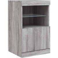 Berkfield Home Sideboard with LED Lights Grey Sonoma 41x37x67 cm | Size: 41 x 37 x 67 cm