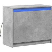 Berkfield Home Sideboard with LED Concrete Grey 72x34x61 cm Engineered Wood | Size: 72 x 34 x 61 cm