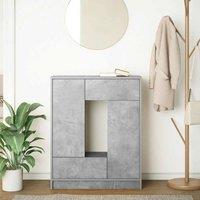 Berkfield Home Sideboard with Drawers & Doors Concrete Grey 73x31x90 cm | Size: 73 x 31 x 90 cm