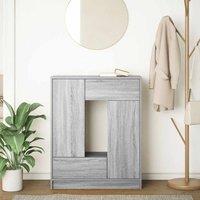 Berkfield Home Sideboard with Drawers & Doors Grey Sonoma 73x31x90 cm | Size: 73 x 31 x 90 cm