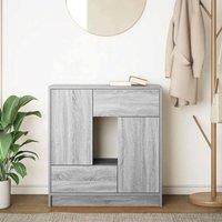 Berkfield Home Sideboard with Drawers & Doors Grey Sonoma 70.5x34x74.5 cm
