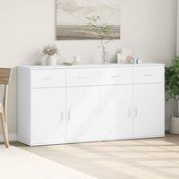Berkfield Home Sideboards 2 pcs White 79x38x80 cm Engineered Wood | Size: 79 x 38 x 80 cm