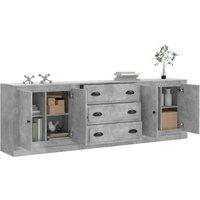 Berkfield Home Sideboards 3 pcs Concrete Grey Engineered Wood