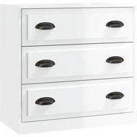 Berkfield Home Sideboards 2 pcs High Gloss White Engineered Wood