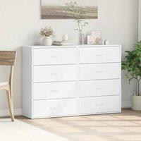 Berkfield Home Sideboards 2 pcs White 60x31x84 cm Engineered Wood | Size: 60 x 31 x 84 cm