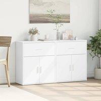 Berkfield Home Sideboards 2 pcs White 60x31x70 cm Engineered Wood | Size: 60 x 31 x 70 cm