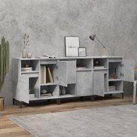 Berkfield Home Sideboards 3 pcs Concrete Grey 60x35x70 cm Engineered Wood | Size: 60 x 35 x 70 cm