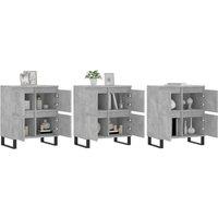 Berkfield Home Sideboards 3 pcs Concrete Grey Engineered Wood