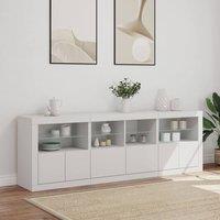 Berkfield Home Sideboard with LED Lights White 202x37x67 cm | Size: 202 x 37 x 67 cm