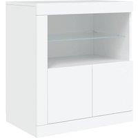 Berkfield Home Sideboard with LED Lights White 60.5x37x67 cm