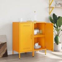 Berkfield Home Sideboards 2 pcs Mustard Yellow 36x39x79 cm Steel | Size: 36 x 39 x 79 cm