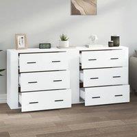 Berkfield Home Sideboards 2 pcs White Engineered Wood