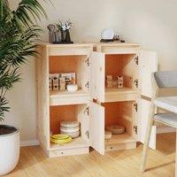 Berkfield Home Sideboards 2 pcs 31.5x34x75 cm Solid Wood Pine in Light Tan