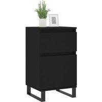 Berkfield Home Sideboards 2 pcs Black 40x35x70 cm Engineered Wood | Size: 40 x 35 x 70 cm