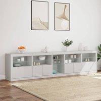 Berkfield Home Sideboard with LED Lights White 283x37x67 cm | Size: 283 x 37 x 67 cm