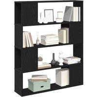 Berkfield Home TV Cabinet Black Oak Engineered Wood 100 x 24 x 124 cm