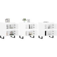 Berkfield Home Sideboards 3 pcs High Gloss White Engineered Wood