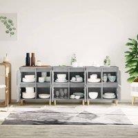Berkfield Home Sideboards 3 pcs Concrete Grey 60x35x70 cm Engineered Wood | Size: 60 x 35 x 70 cm