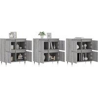 Berkfield Home Sideboards 3 pcs Grey Sonoma Engineered Wood