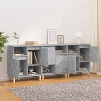 Berkfield Home Sideboards 3 pcs Concrete Grey 60x35x70 cm Engineered Wood | Size: 60 x 35 x 70 cm