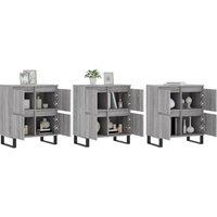 Berkfield Home Sideboards 3 pcs Grey Sonoma Engineered Wood