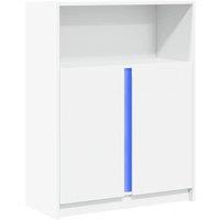 Berkfield Home Sideboard with LED White 77x34x100 cm Engineered Wood | Size: 77 x 34 x 100 cm