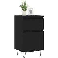 Berkfield Home Sideboards 2 pcs Black 40x35x70 cm Engineered Wood | Size: 40 x 35 x 70 cm