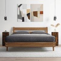 Berkfield Home Sideboards 2 pcs Smoked Oak 30x30x70 cm Engineered Wood in Brown | Size: 30 x 30 x 70 cm