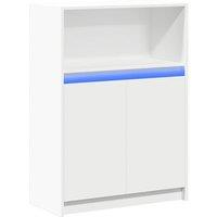Berkfield Home Sideboard with LED White 72x34x100 cm Engineered Wood | Size: 72 x 34 x 100 cm